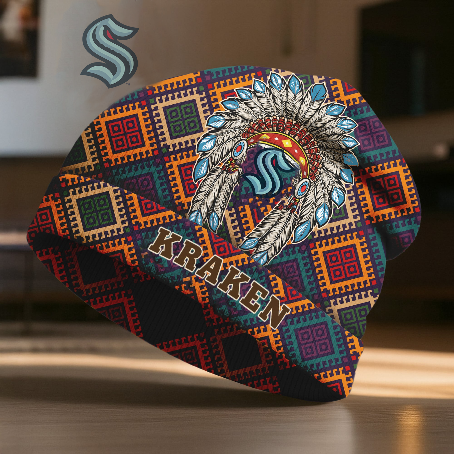 SK x Premium NHL Native American Heritage Beanie Hat NY NAK CTKT