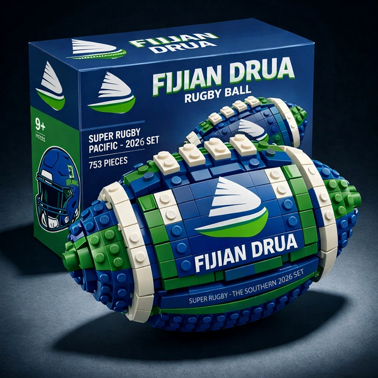 SRP x FD Rugby Ball Building Block Set NAK NHT