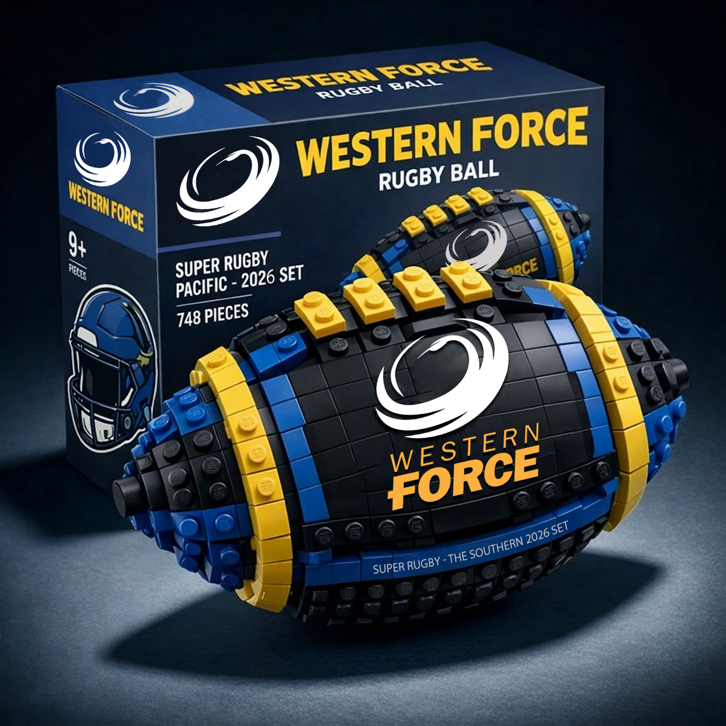 SRP x FORCE Rugby Ball Building Block Set NAK NHT