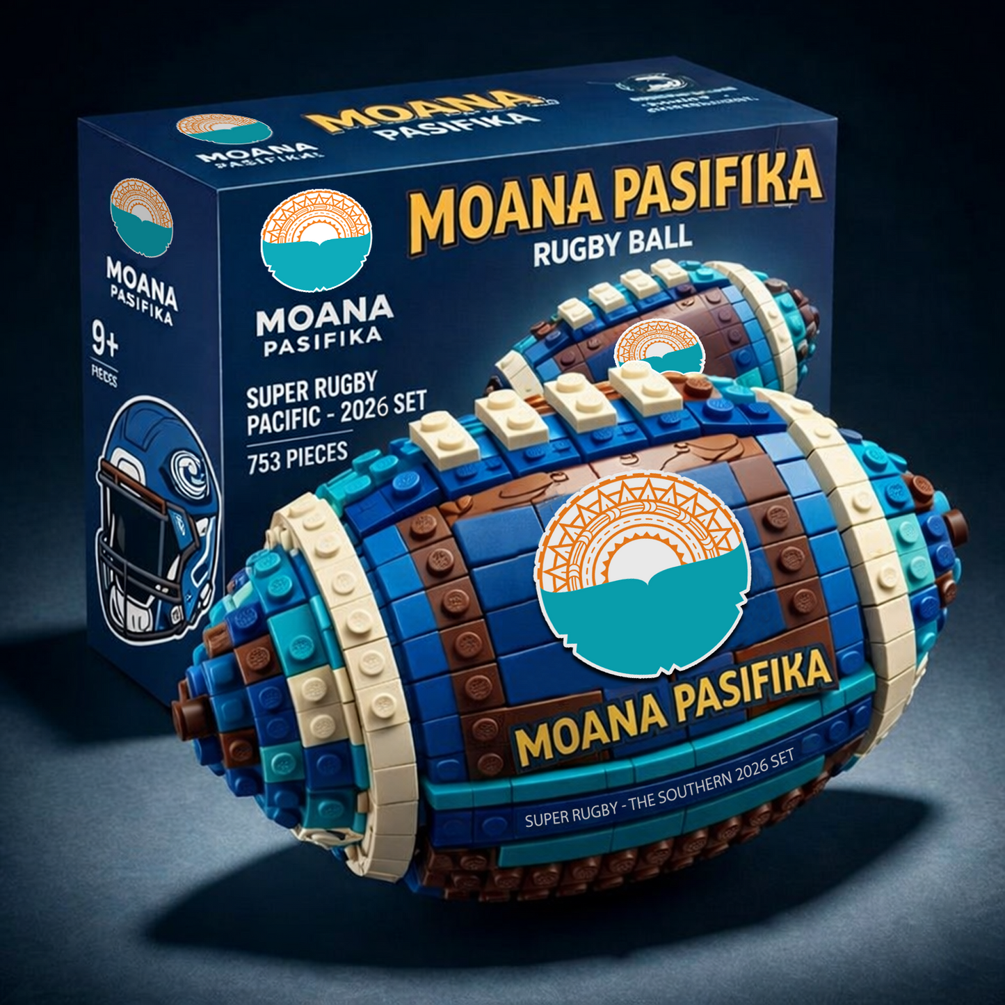 SRP x MOA Rugby Ball Building Block Set NAK NHT