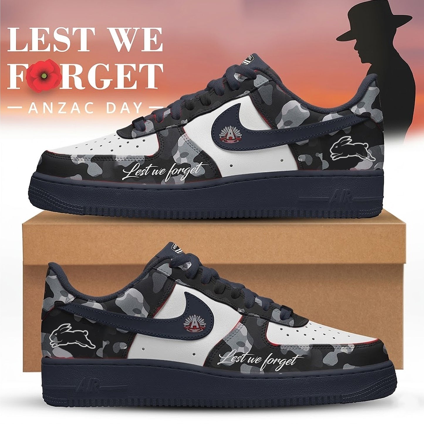 SSR x NRL 2026 Anzac Day AF1 Sneakers DDT TTTZ
