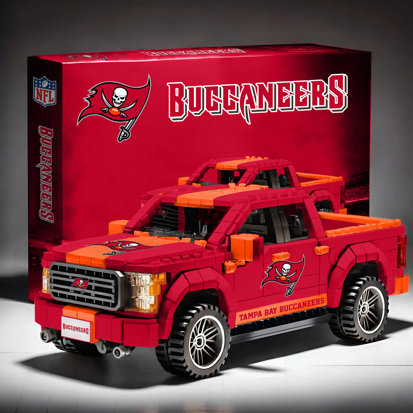 TB X NFL 3D Racing Truck Model Building Block Set NAK NHT