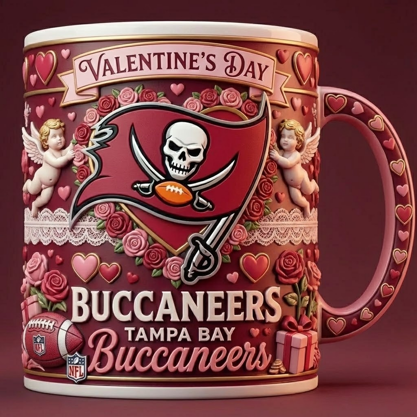 TB X NFL Love Season Mug - Valentine 2026 NAK NHT