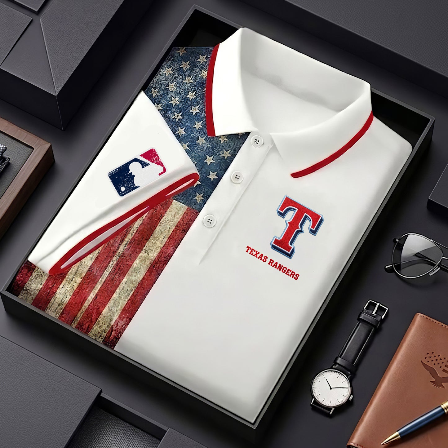 TR x MLB US Flag Polo Shirt DDT TTTZ