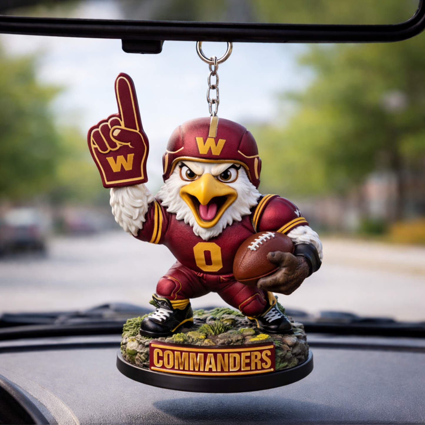 WAS X NFL Football Mascot Car Hanging Ornament NAK NHT