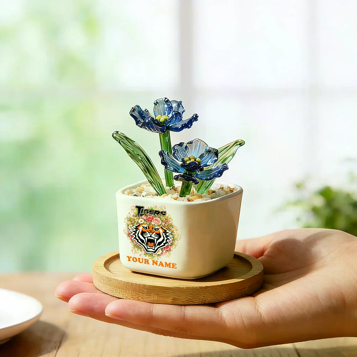 WT _NRL Custom Birth Month Glass Flower Pot Handmade Gift For Fan - Limited Edition NAK TTT
