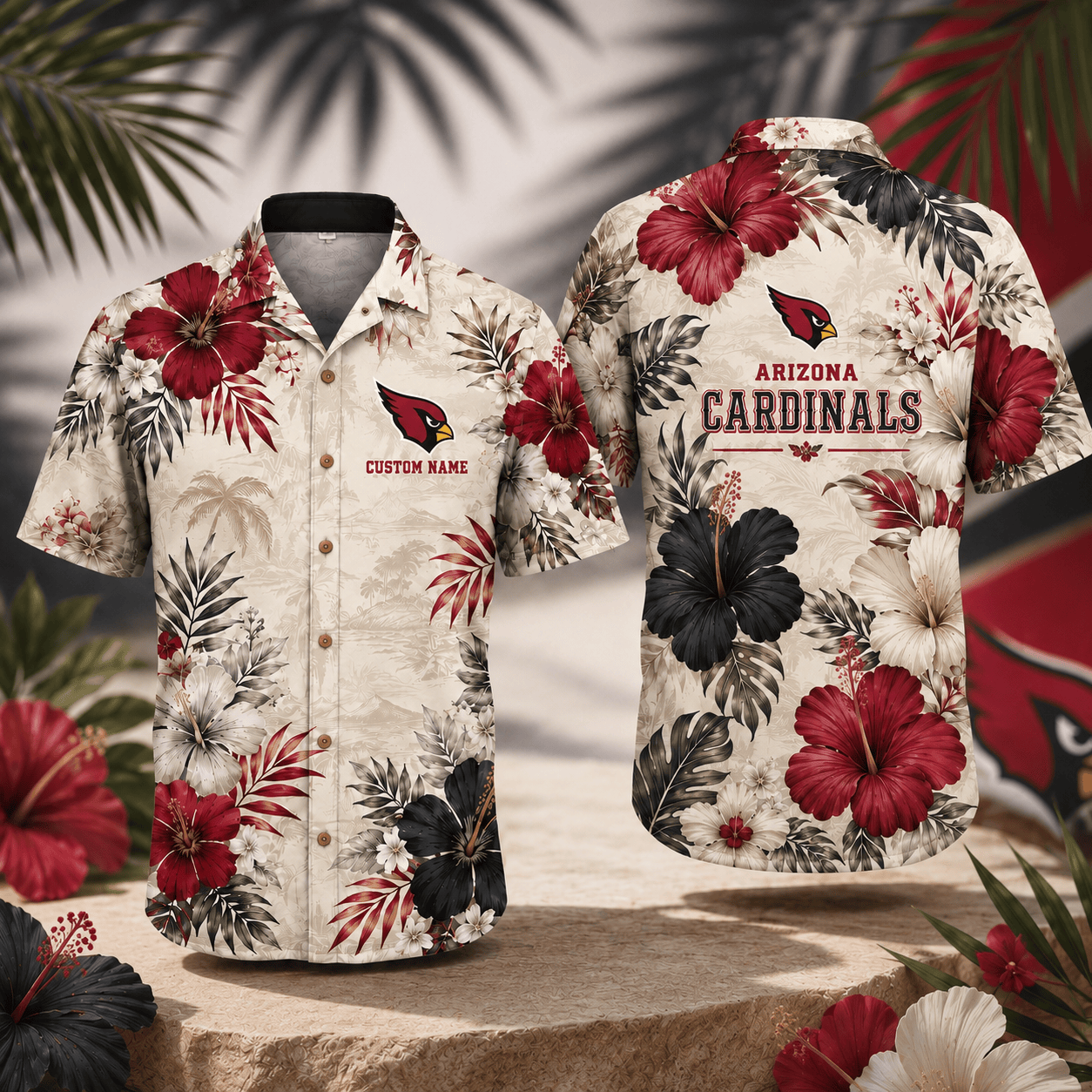 AC x NFL Tropical Floral Hawaiian Shirt 160626