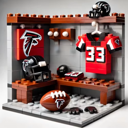 NFL Teams Custom Building Blocks Creative Peripheral Gift Model Toy Mini Changing Room Professional Football League Teams DDT HLP HLPHUONG