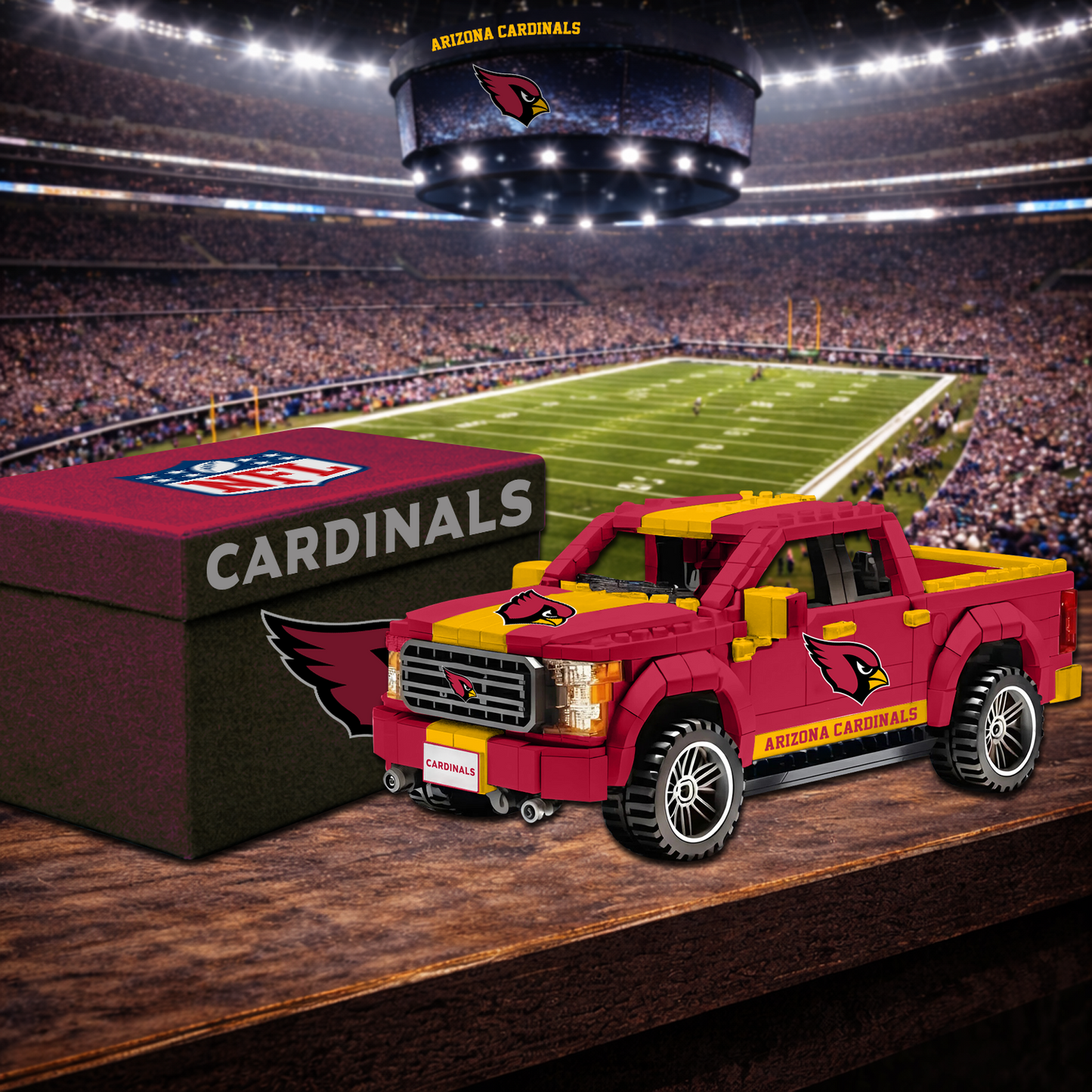 ARI X NFL Football-themed pickup truck building blocks 0703 NAK NHT