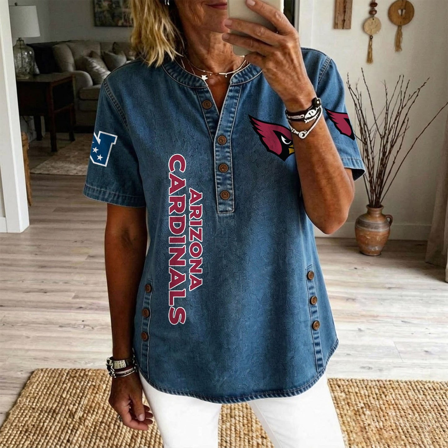ARI x NFL Women‘s Denim Casual Tops DATND LBN 190526