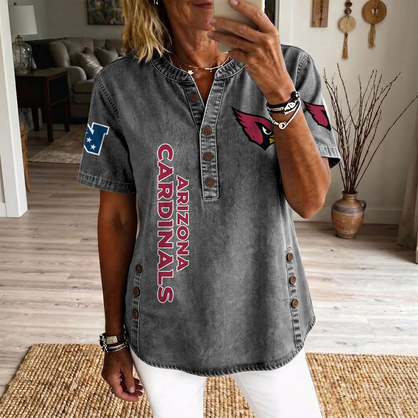 ARI x NFL Women‘s Denim Casual Tops DATND LBN 190526