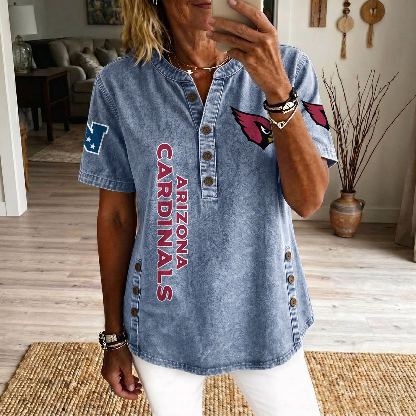 ARI x NFL Women‘s Denim Casual Tops DATND LBN 190526