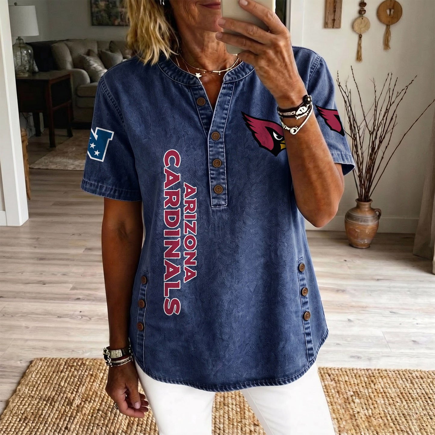 ARI x NFL Women‘s Denim Casual Tops DATND LBN 190526