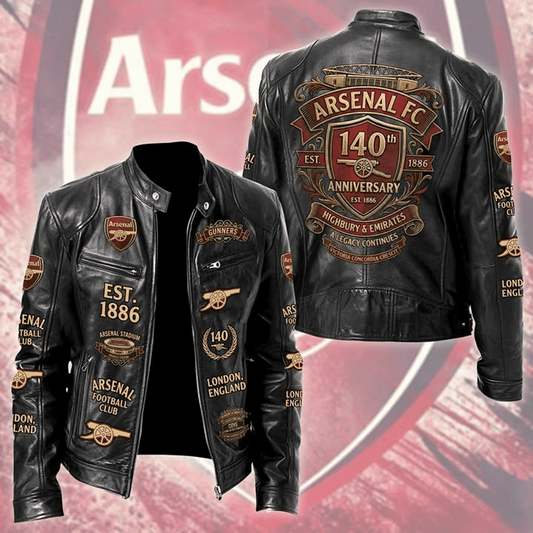 ARS F.C. 140th Anniversary Motorcycle Leather Jacket 1405 DatND DVT
