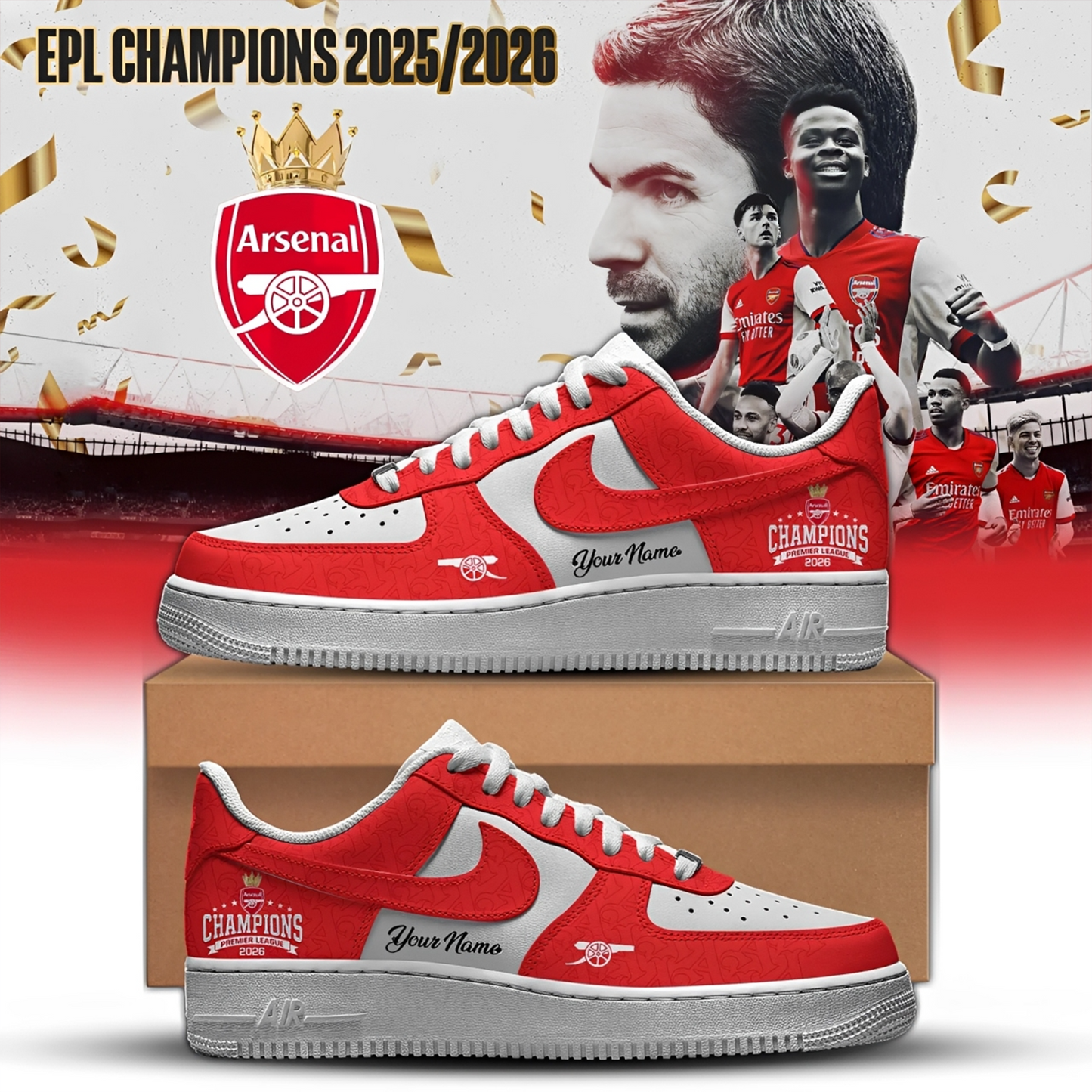 ARS F.C Premier League Champions 25-26 AF1 Sneaker DDT 200526 HLPHUONG
