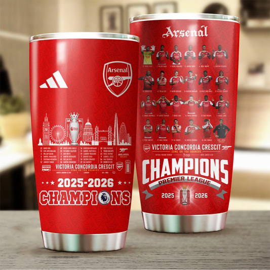 ARS F.C Premier League Champions 25-26 Tumbler DDT 200526 HLPHUONG