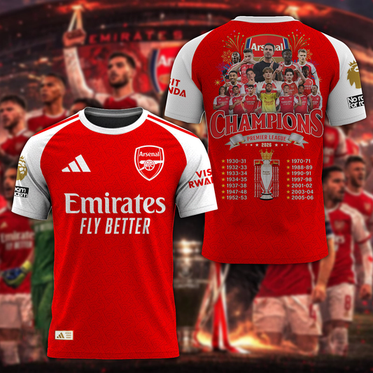 ARS F.C Premier League Champions 25-26 V5 Shirt DDT 202526 NTL
