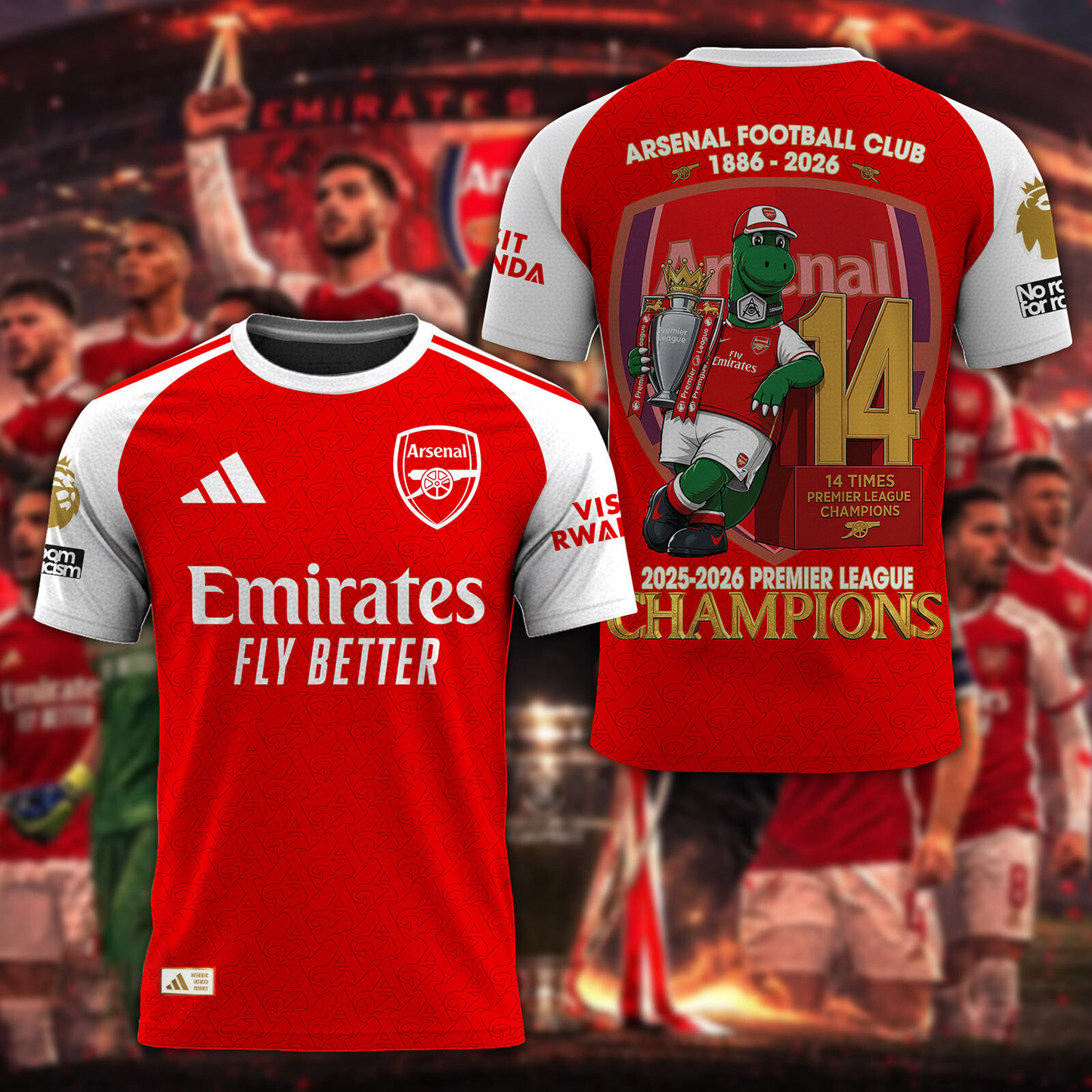 ARS F.C Premier League Champions 25-26 V8 Shirt DDT 202526 NTL
