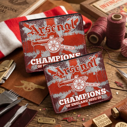 ARS FC Premier League Champions 2526 3D Leather Men Wallet 2405 V5 DatND DVT