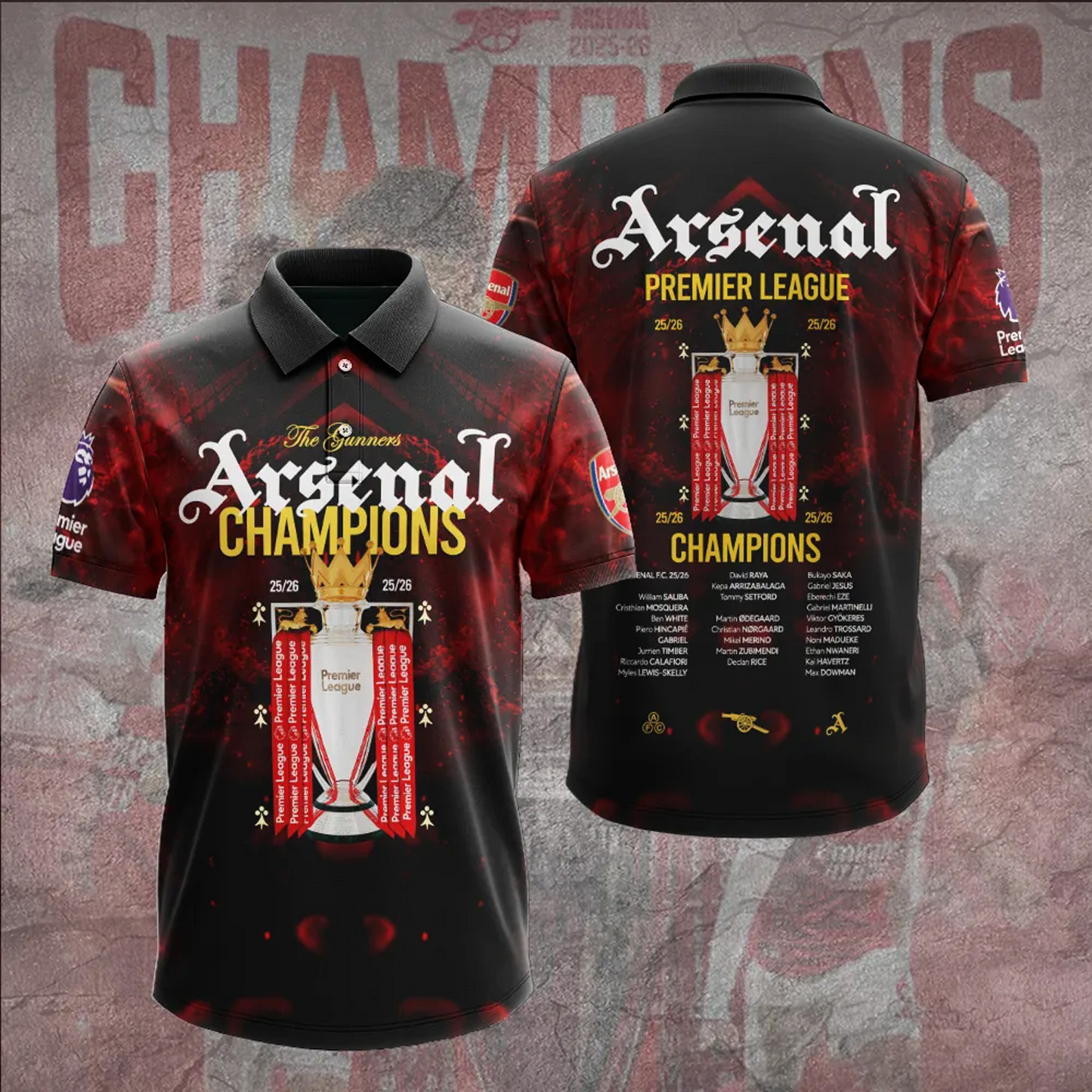 ARS FC Premier League Champions 2526 3D Shirt V5 2205 DatND DVT