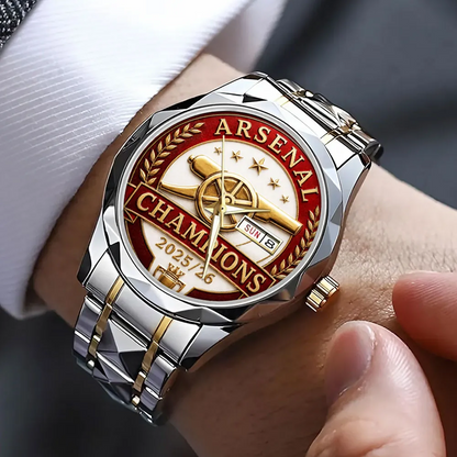 ARS FC Premier League Champions 2526 Alloy Luxury Quartz Watch 2405 V3 DatND DVT