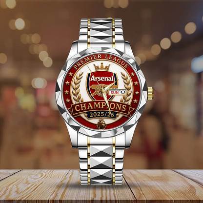 ARS FC Premier League Champions 2526 Alloy Luxury Quartz Watch 2405 V4 DatND DVT