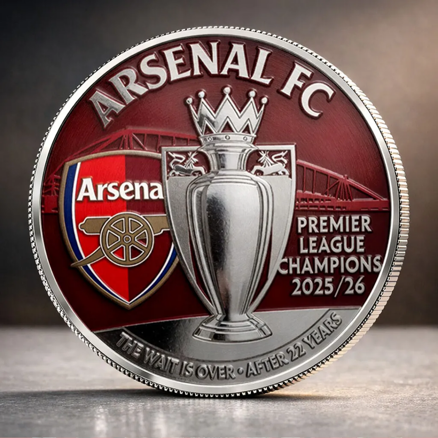 ARS FC Premier League Champions 2526 Commemorative Coin V2 2205 DatND DVT