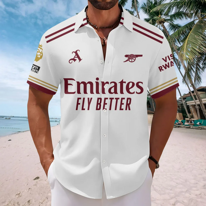 ARS FC Premier League Champions 2526 Short Sleeve Button-Down Shirt 2505 V1 DatND DVT