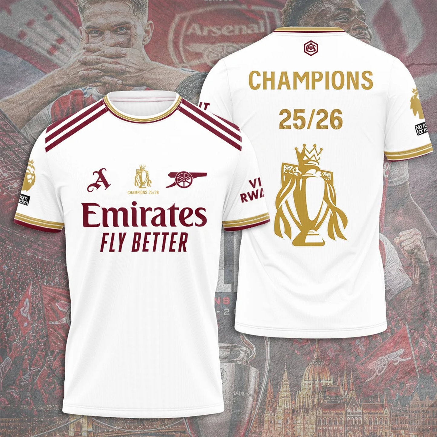 ARS F.C Premier League Champions 3D Shirt V 505 DatND DVT