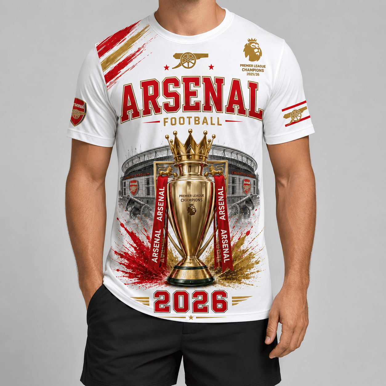 ARS F.C. Premium Premier League Champions 2526 3D Shirt V4 205 DatND DVT