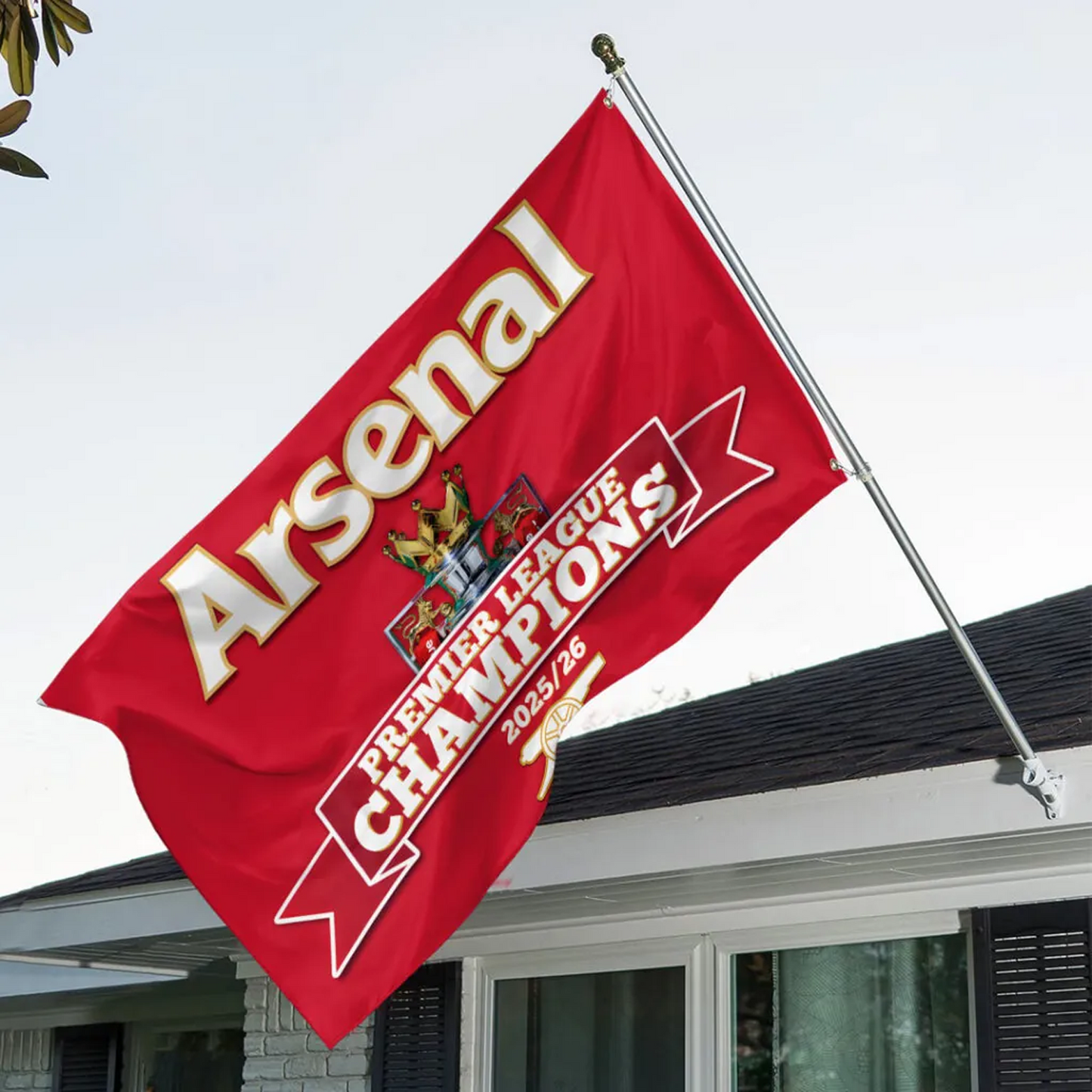 ARS x EPL Premier League Champions 25 26 3D Double-side House Flag V4 DATND TANTD 200526