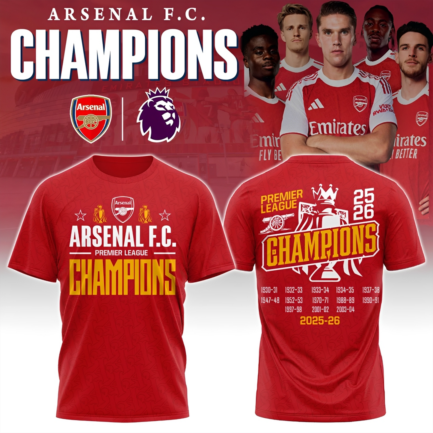 ARS xEPL Premier League Champions T-shirt V10 DDT 200526 HLPHUONG