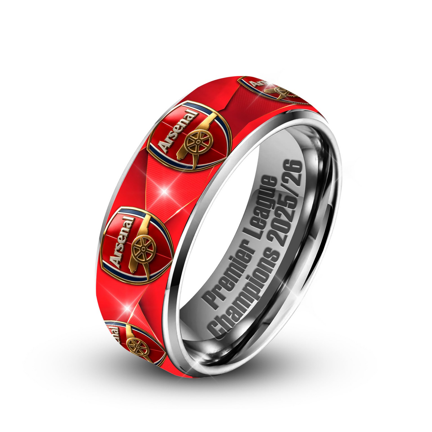 ARS F.C. Premium Premier League Champions Silver Tungsten Ring 2105 DatND DVT
