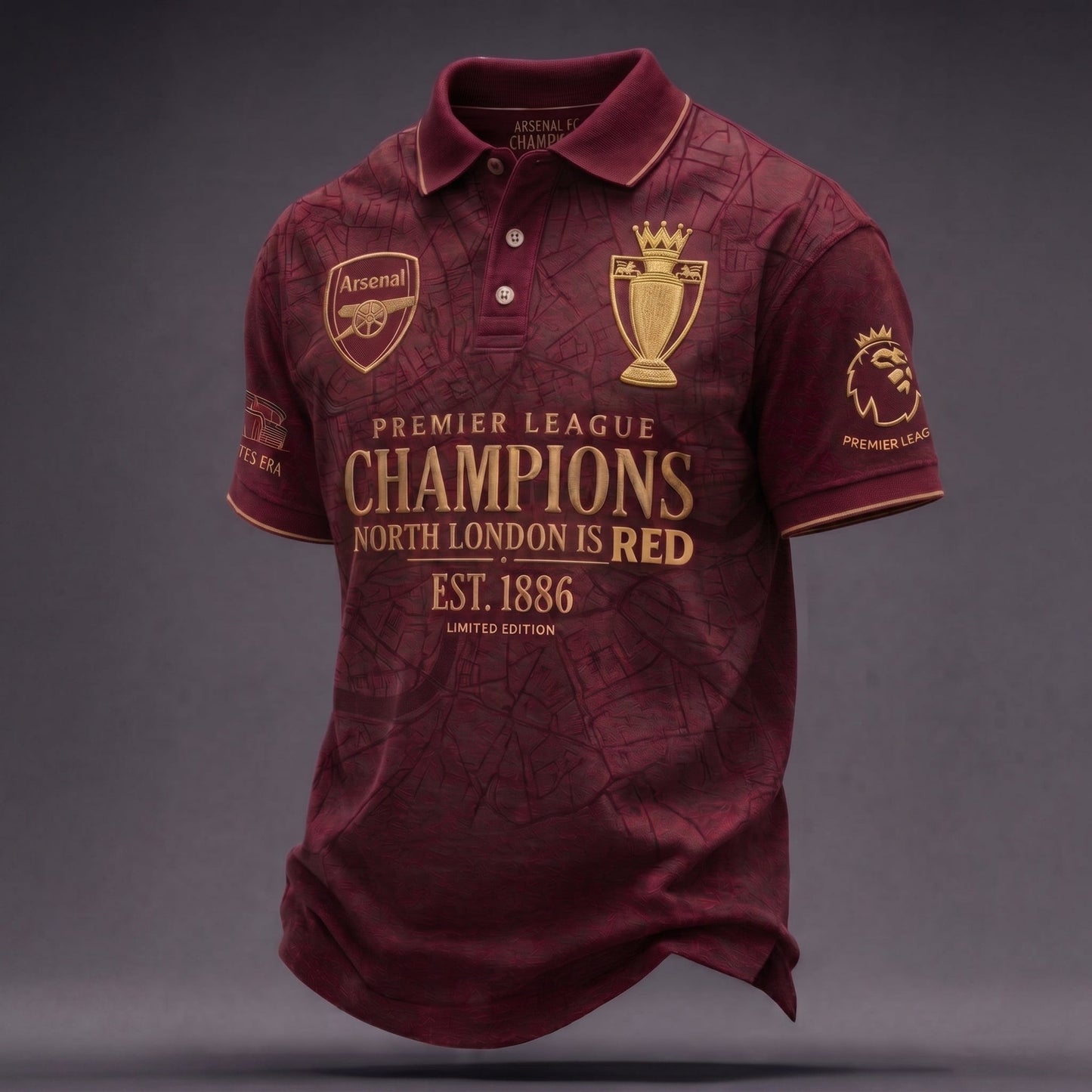 ARS F.C Premier League Champions 25-26 Polo Shirt DDT 202526 NTL