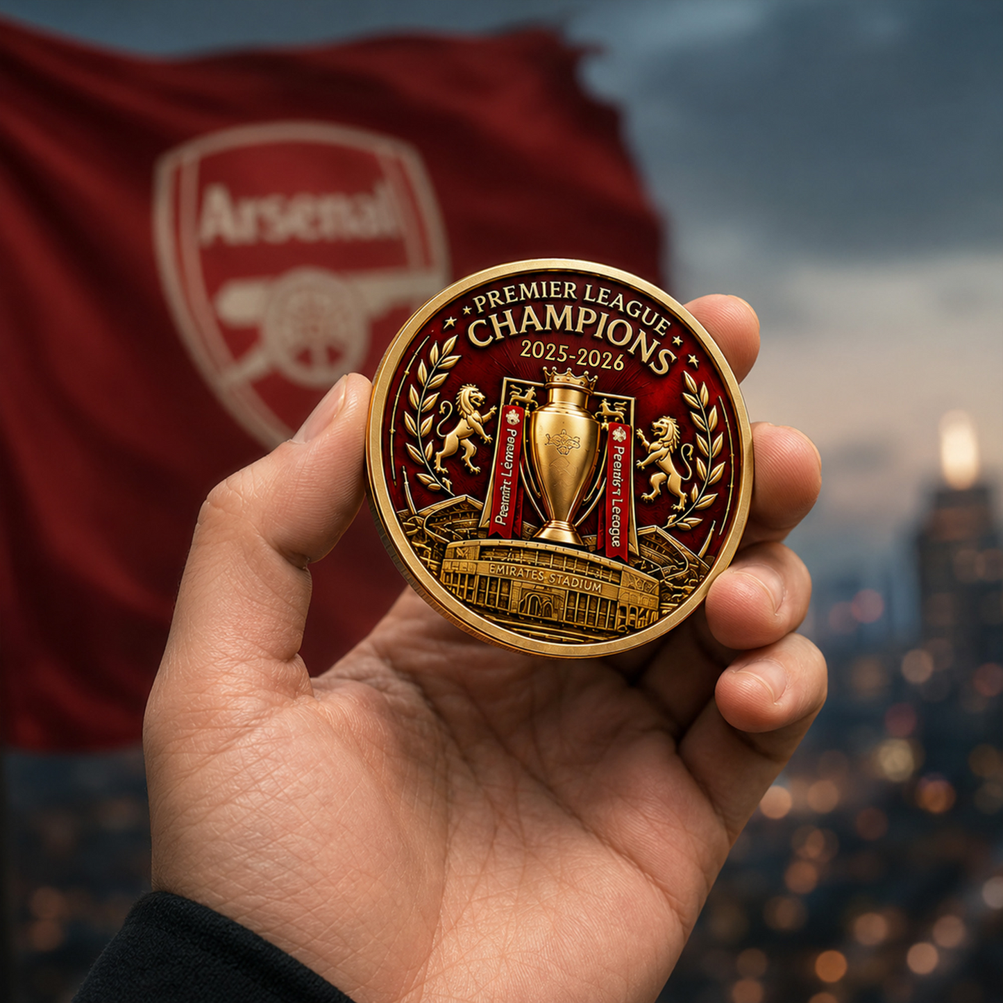 ARS F.C Premier League Champions Victory Premium Commemorative Coin V1 2105 DatND DVT