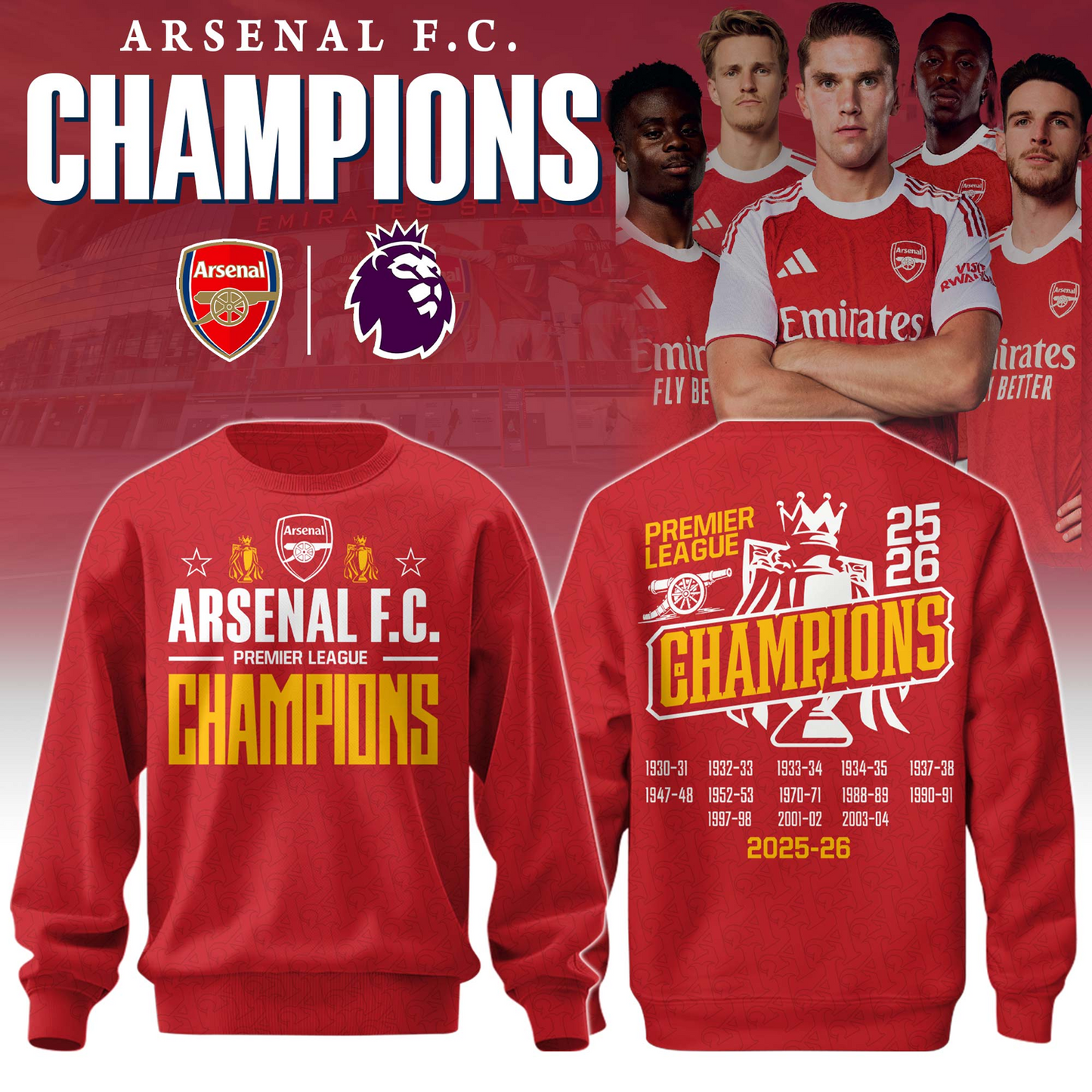 ARS x EPL Champions 3D Aparael V4 DATND TANTD 200526