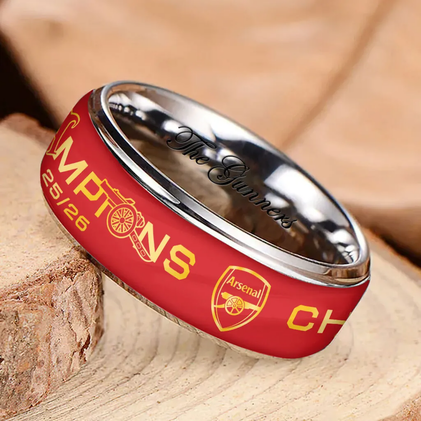 ARS F.C. Premium Premier League Champions Silver Tungsten Ring 2105 DatND DVT
