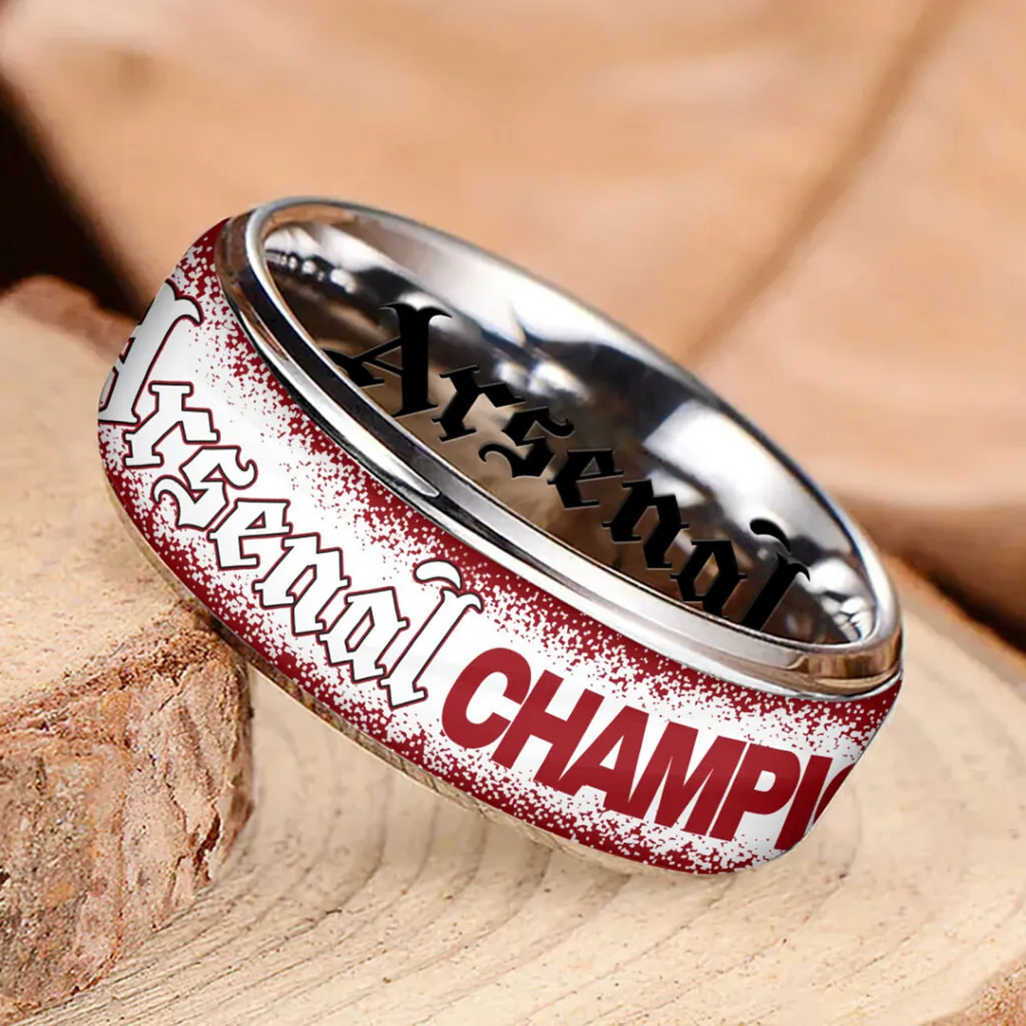 ARS F.C. Premium Premier League Champions Silver Tungsten Ring 2105 DatND DVT