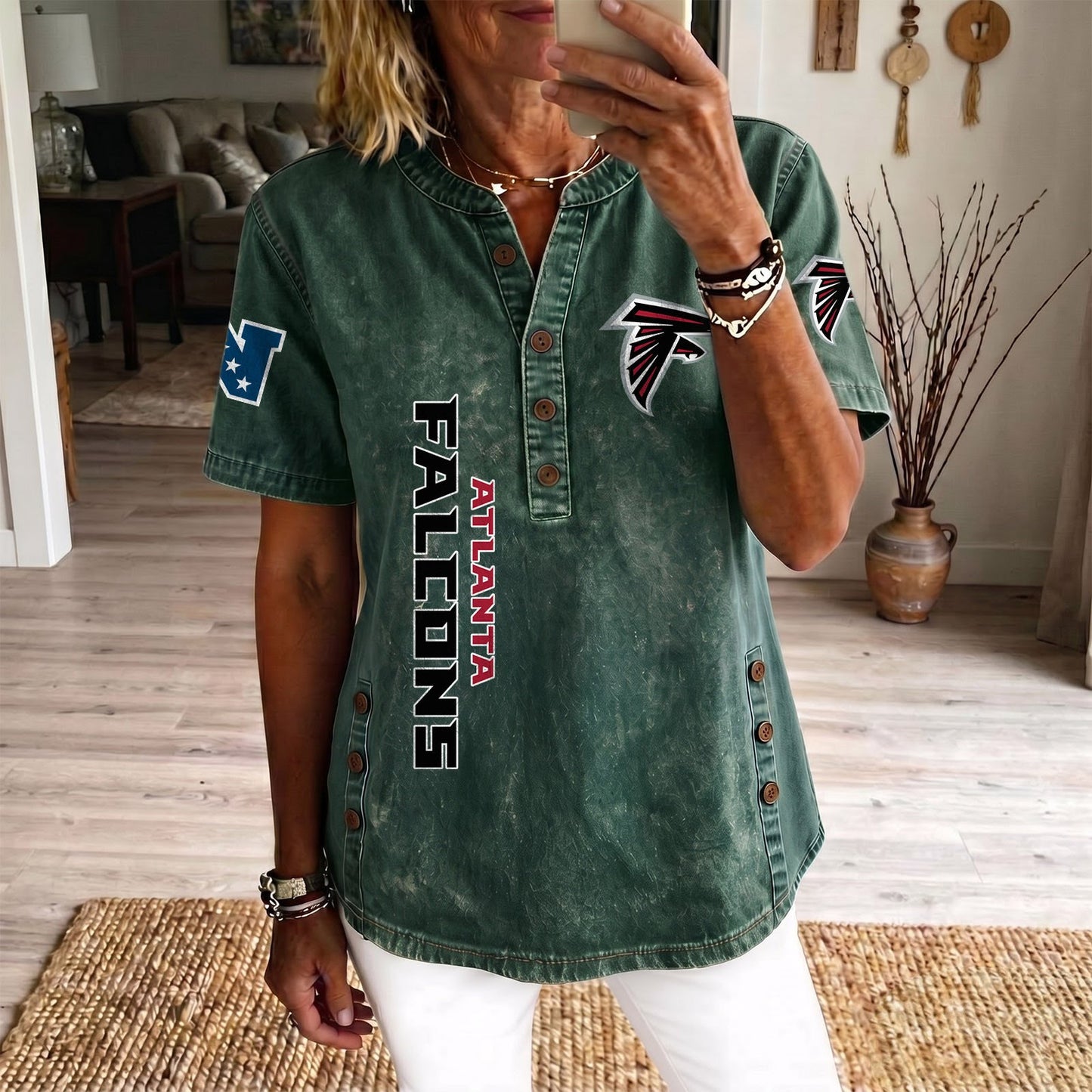 ATL x NFL Women‘s Denim Casual Tops DATND LBN 190526