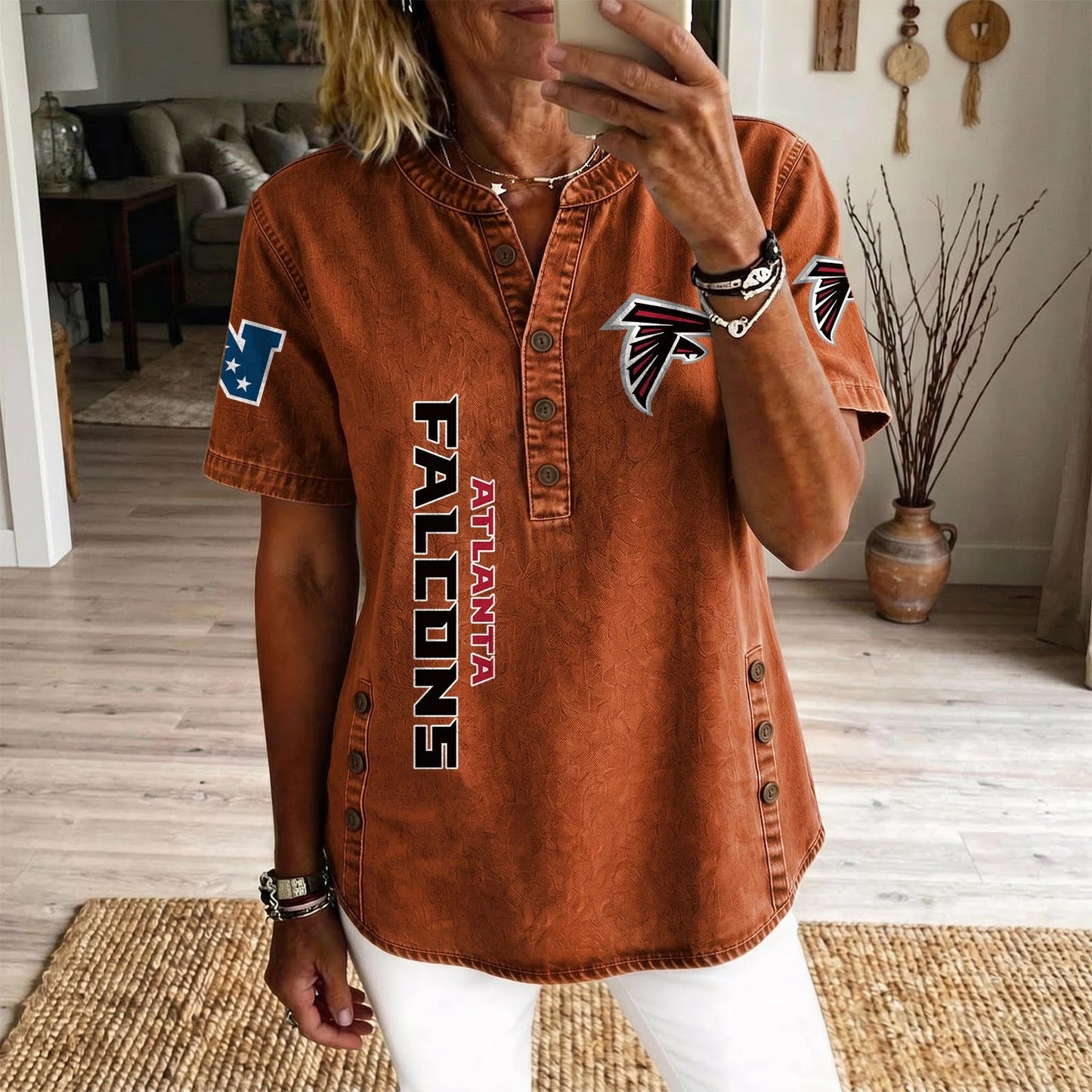ATL x NFL Women‘s Denim Casual Tops DATND LBN 190526