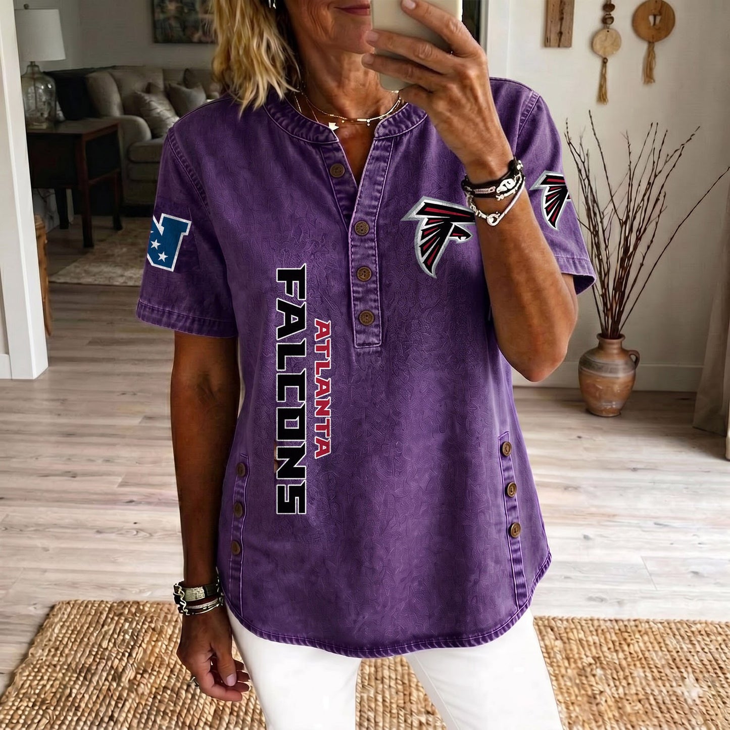ATL x NFL Women‘s Denim Casual Tops DATND LBN 190526
