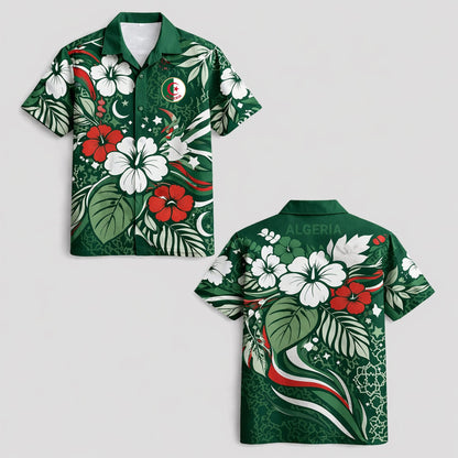 Algeria World Cup 2026 Floral Hawaiian Shirt PVT02 DATND LBN 90526
