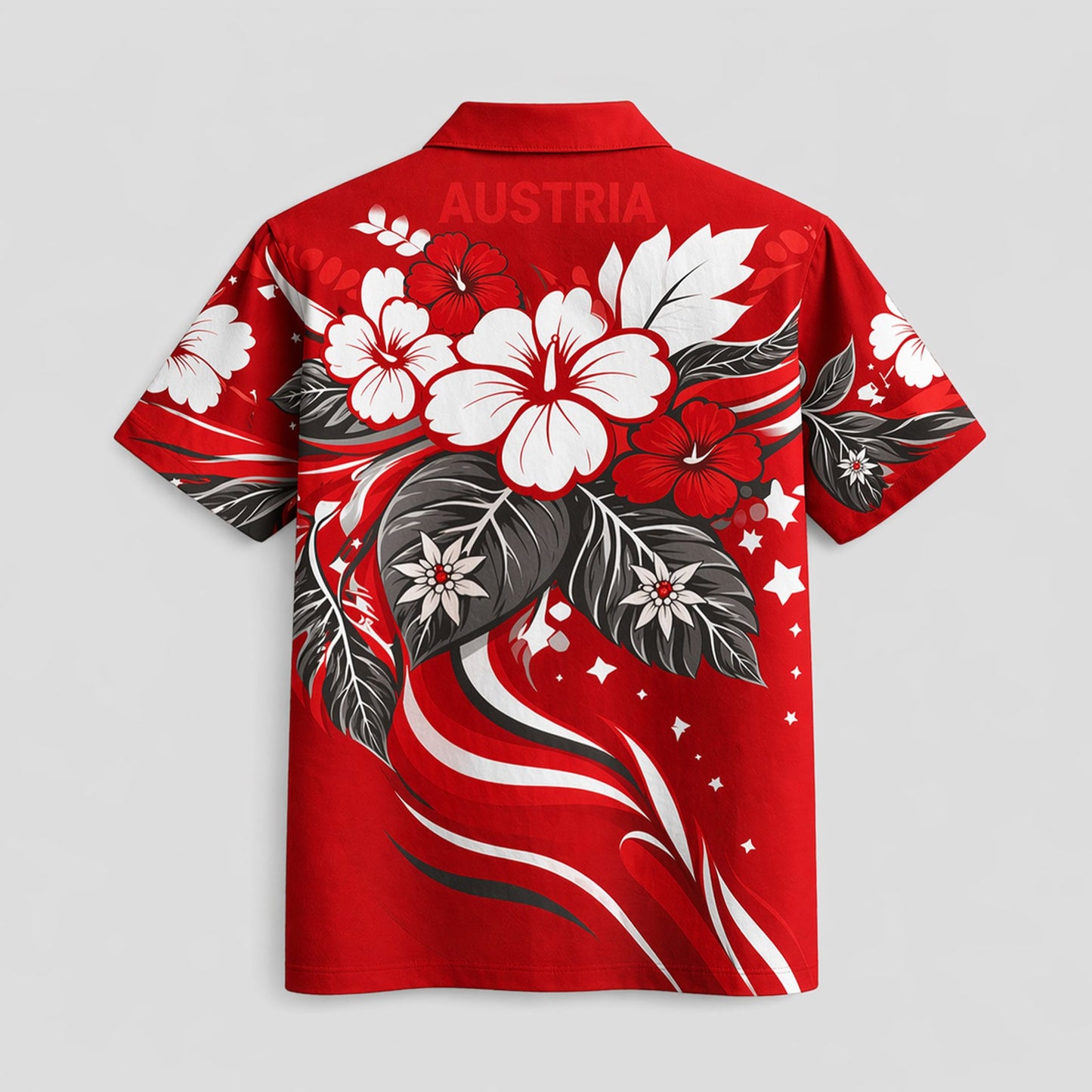 Austria World Cup 2026 Floral Hawaiian Shirt PVT02 DATND LBN 90526