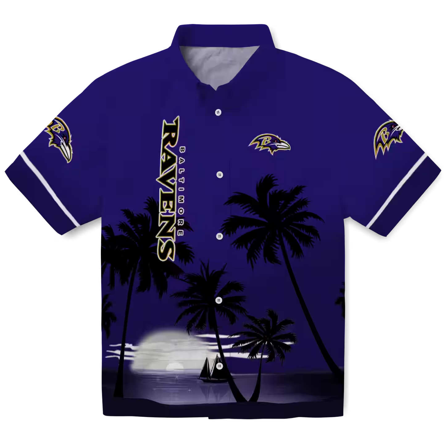 BAL x NFL Hawaiian Shirt – Beach Sunset DATND TANTD 270526