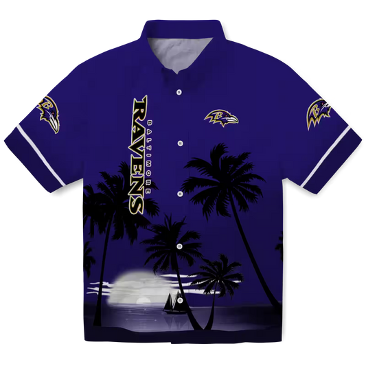 BAL x NFL Hawaiian Shirt – Beach Sunset DATND TANTD 270526