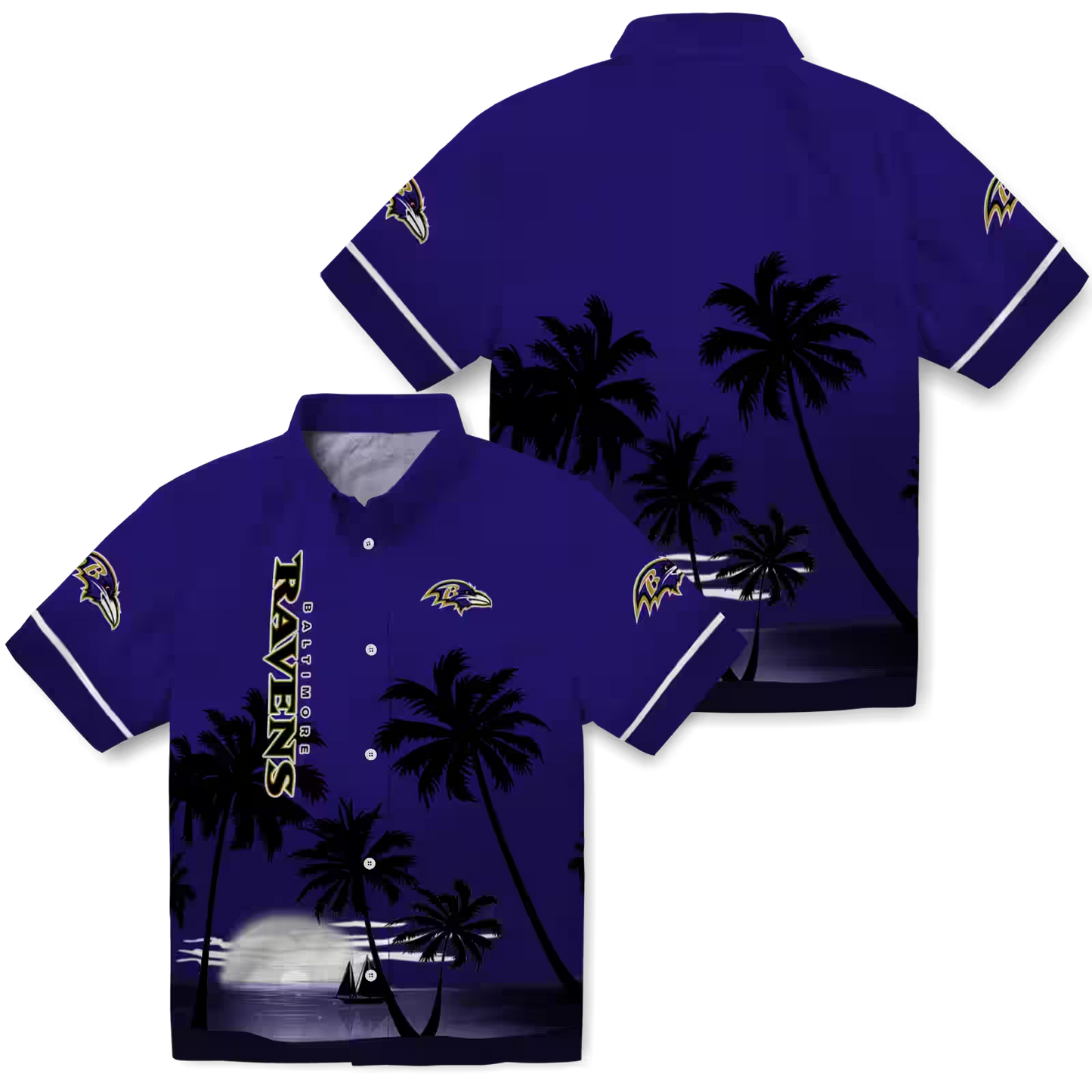 BAL x NFL Hawaiian Shirt – Beach Sunset DATND TANTD 270526
