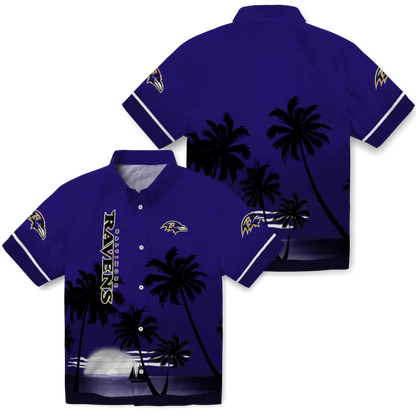 BAL x NFL Hawaiian Shirt – Beach Sunset DATND TANTD 270526