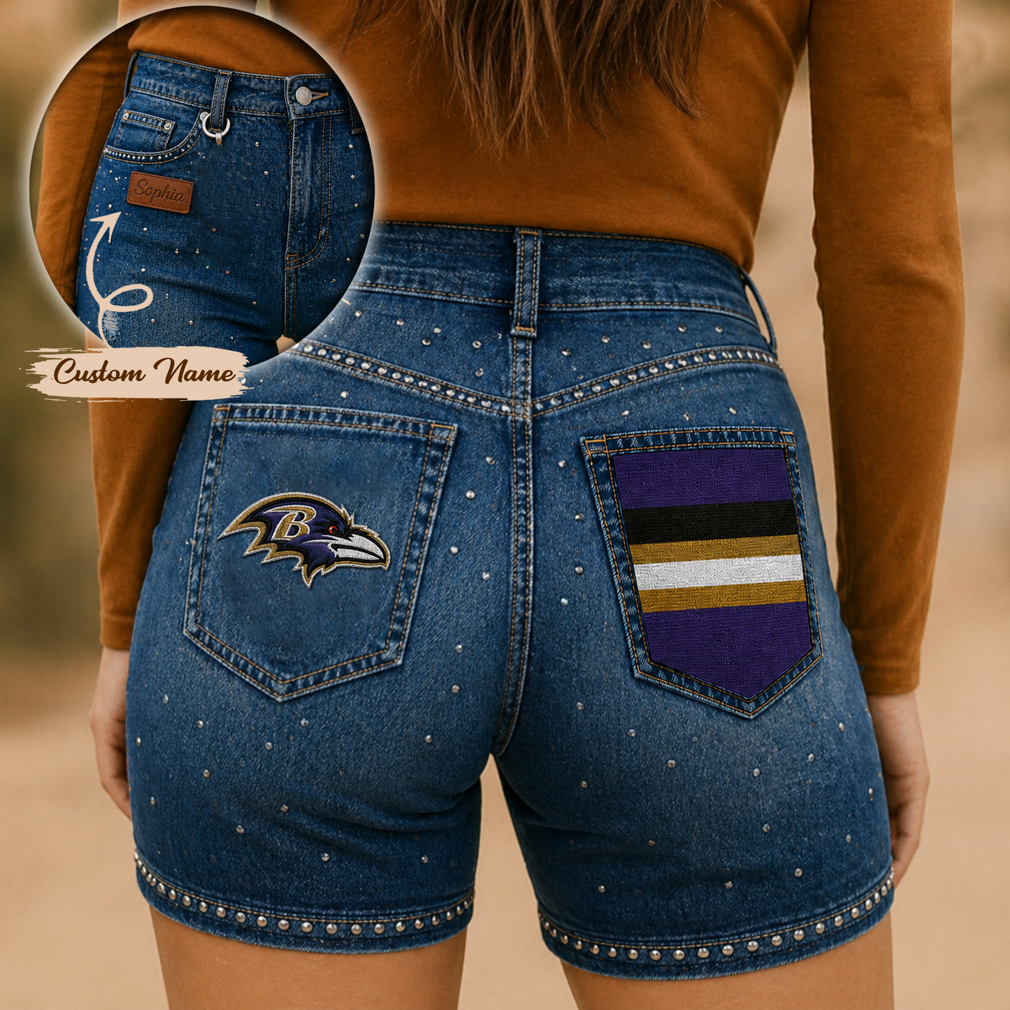 BAL x NFL Premium High Waisted Biker Shorts 0905 DatND DVT