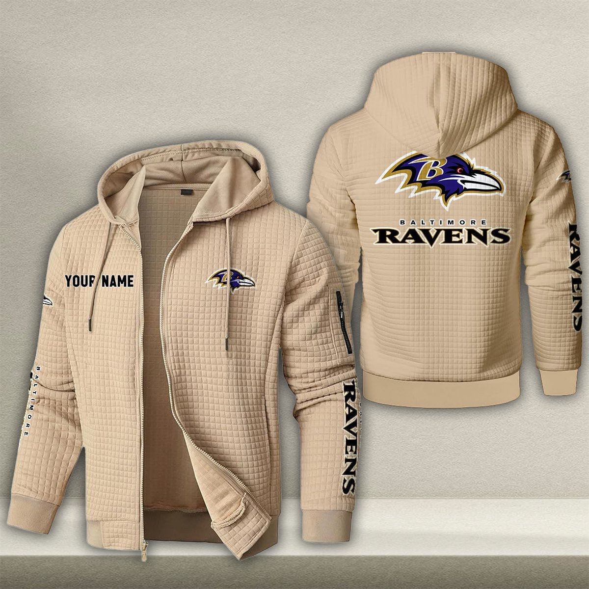 BAL x NFL Quilted Zip Hoodie DatND DVT