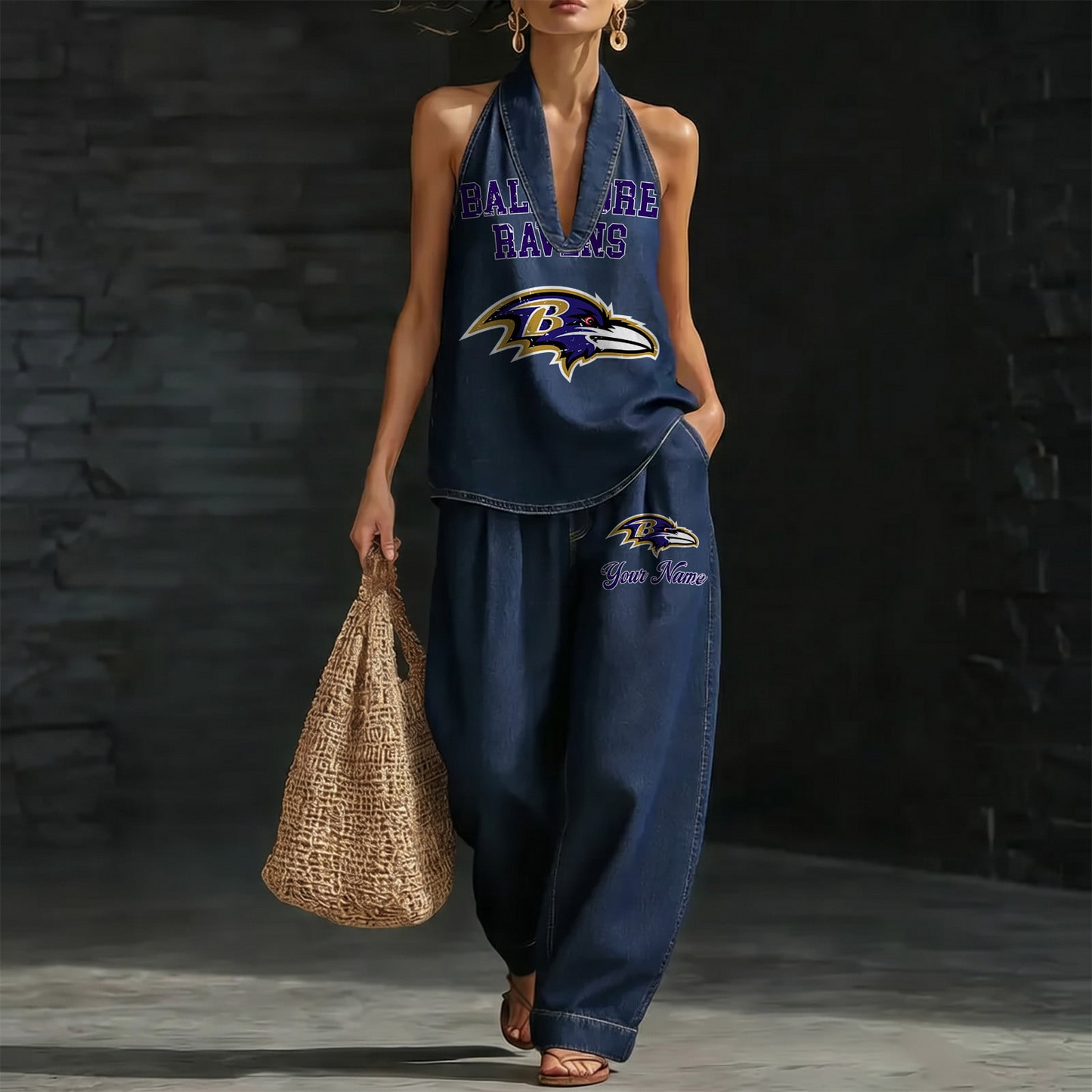 BAL x NFL Women's Vintage Washed Denim Suit DATND TANTD 030626
